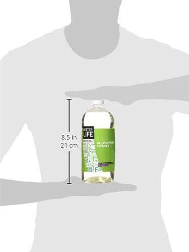 Better Life All Purpose Cleaner - Multipurpose Home and Kitchen Cleaning Spray for Glass, Countertops, Appliances, Upholstery & More - Multi-surface Spray Cleaner - 32oz (Pack of 2) Clary Sage/Citrus