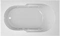Jacuzzi SIGNATURE Acrylic Drop-In Bathtub, Jet Massage Tub, Slip Resistant, Left Drain Placement, 60" (L) x 36" (W), Rectangle, 3-Tile Flange, White