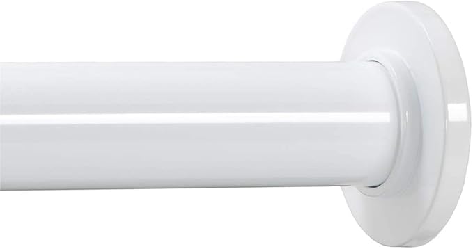 Ivilon Tension Curtain Rod - Spring Tension Rod for Windows or Shower, 36 to 54 Inch. White