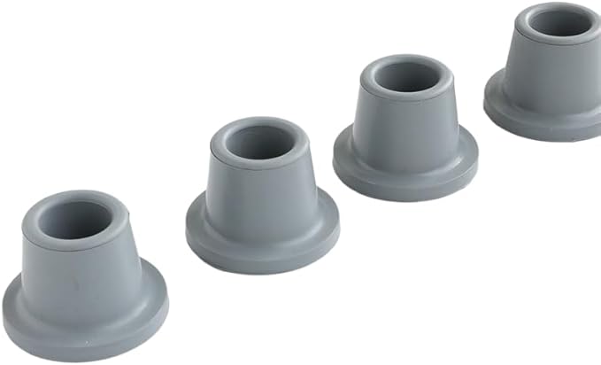 Shower Chair Tips Replacement Heavy Duty 4 Pack, Gray, 1 1/8’’ Rubber Tips for Bath Chair, Shower Stool and Tub Transfer Bench, Non Slip Leg Tips Rubber Feet