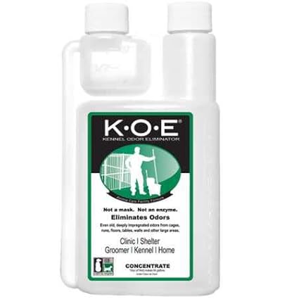 Odorcide, Thornell KOE Kennel Odor Eliminator Concentrate, Great for Cages, Runs, Floors & More, Pet Odor Eliminator for Home & Kennel w/Safe, Non-Enzymatic Formula, 16 oz, White – Not A Spray Bottle