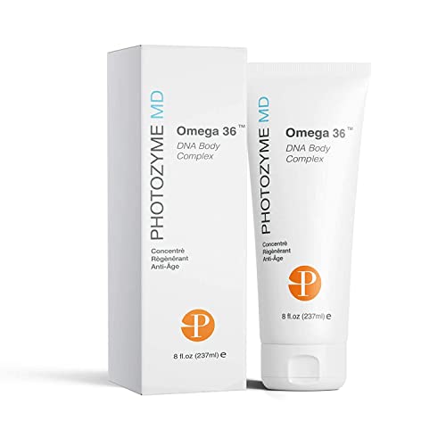 Photozyme DNA Repair Anti Aging Body Lotion Complex with DNA Enzymes + Omega 3 + 6 | Moisturizing, Hydrating, + Nourishing Skin Cream to Repair Sun Damage | Fragrance Free, Unscented | 8 Fl. Oz