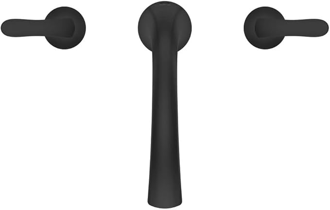 Pfister Weller Roman Bathtub Faucet (Valve Sold Separately), 2-Handle, 3-Hole, Matte Black Finish, RT65WRB