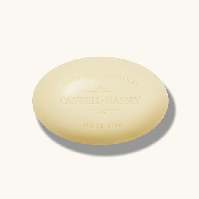 Caswell-Massey Men’s Bar Soap Gift Set - Number Six Scent - Triple-Milled Moisturizing Body Soap Bars for All Skin Types, Plant-Based Formula with Essential Oils, Made in USA, 3 x 5.8 oz