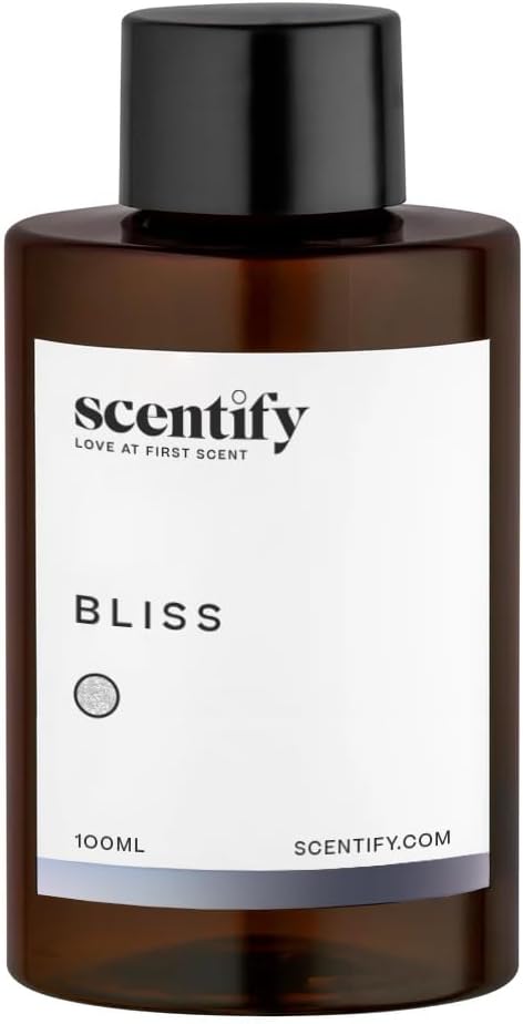 Scentify Bliss Aroma Oil Refill Scent for Oil Diffusers - Eucalyptus, Bergamot, Tea & Powdery Scents - Luxurious Relaxing Aromatherapy Diffuser Fragrance 100ml, 3.38 oz
