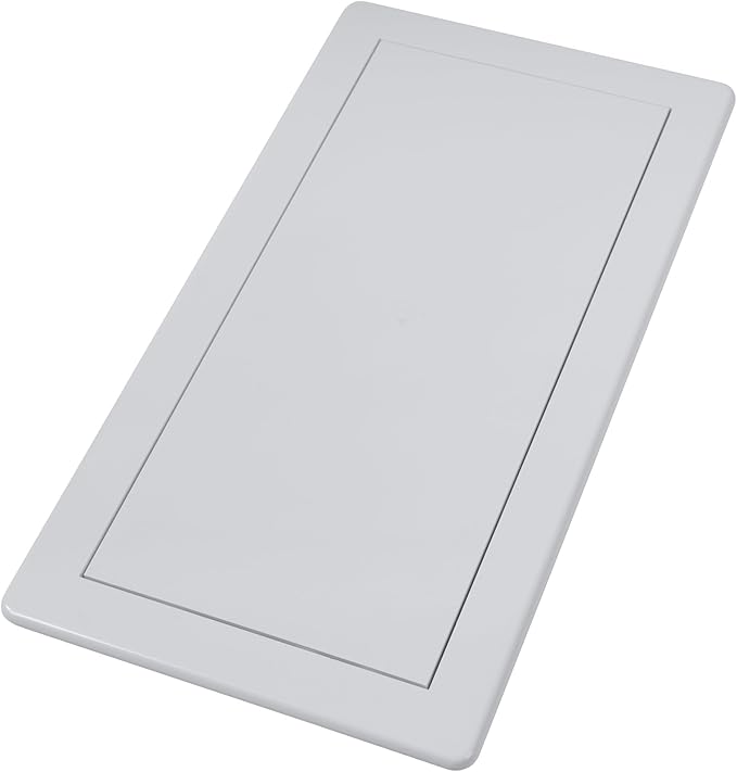 Vent Systems White ABS Plastic - Access Panel 6 x 12 Inch - Pack of 2 - Access Door for Drywall, Wall and Ceiling Electrical and Plumbing Service Wall Hole Cover - Exterior Dimensions 6.6x12.6 Inch