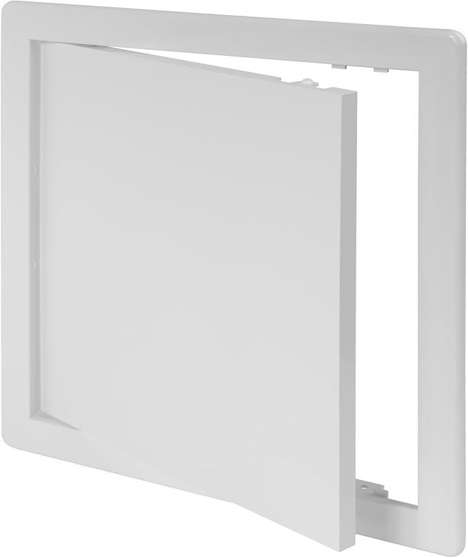Vent Systems White ABS Plastic Access Panel 10 x 10 Inch (Opening) - Access Door for Drywall, Wall, Ceiling - Electrical, Plumbing Service Wall Hole Cover - Inspection Door - 11 x 11 Inch (Outer)