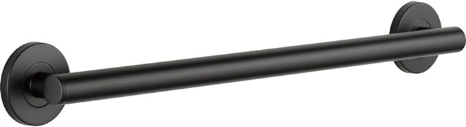 DELTA FAUCET 41824-BL Contemporary Decorative ADA Grab Bar 24 in, Matte Black