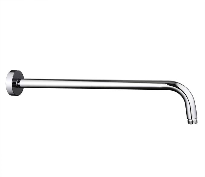 12 Inch Shower Arm with Flange,Stainless Steel 90 Degree Rain Shower Head Extension Arm,Wall-Mounted Shower Head Arm for Fixed Shower Head,Chrome