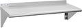Hally Stainless Steel Shelf 12 x 36 Inches 250 lb, NSF Commercial Wall Mount Floating Shelving for Restaurant, Kitchen, Home and Hotel