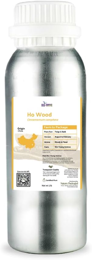 Ho Wood Essential Oil Direct from Malagassi - Ho Wood Essential Oil for Diffusers, Candle-Making, Soap-Making, Aromatherapy, for Skin and Hair (2lbs)