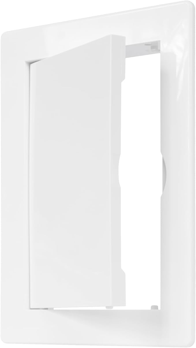 4inch x 6inch White Plastic Access Panel. Service Shaft Door Panel. Plumbing, Electricity, Heating, Alarm Wall Access Panel Drywall. Bathroom Services Access Hole Cover. (4inch x 6inch)