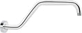 High Rise Shower Arm with Flange,15.5 Inch Gooseneck Shower Arm Extension,Stainless Steel S Shaped Shower Showerarm,Chrome,9Z1MK