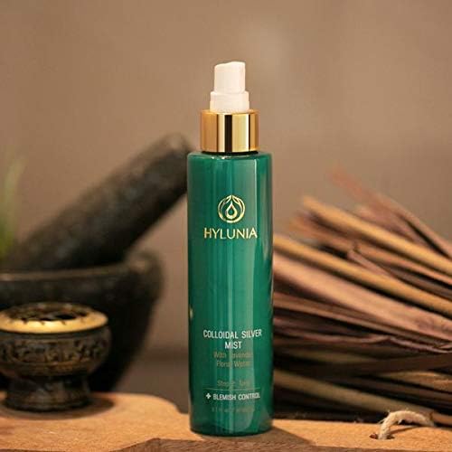 Hylunia Colloidal Silver Mist Toner 5.1 fl. oz. – Hydrating Versatile Toner for Acne-Prone Inflamed Skin | Infused with Colloidal Silver & Lavender for Glowing Skin Cuts & Burns, Body-Refresher