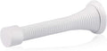 HOMOTEK 20 Pack Spring Door Stops,3-1/8” Heavy Duty Door Stop - Flexible Spring Door Stopper with Low Mounted White Rubber Bumper Tips, White
