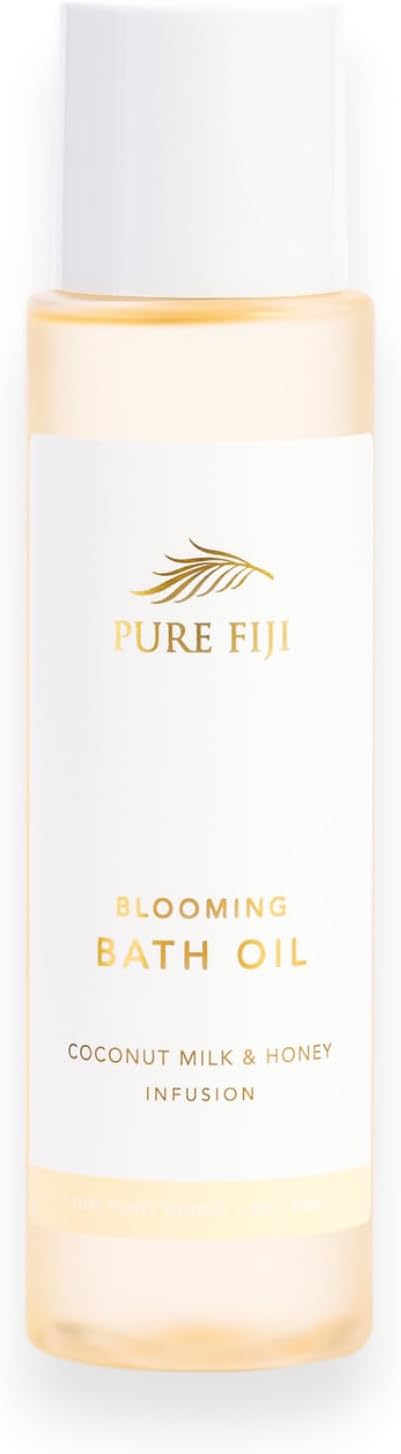 Pure Fiji Bath Oil, Conditioning Body Moisturizer with Natural Ingredients Bath Essential for Women Moisturizing Bath & Body Oil - Coconut Milk & Honey (8oz/236ml)