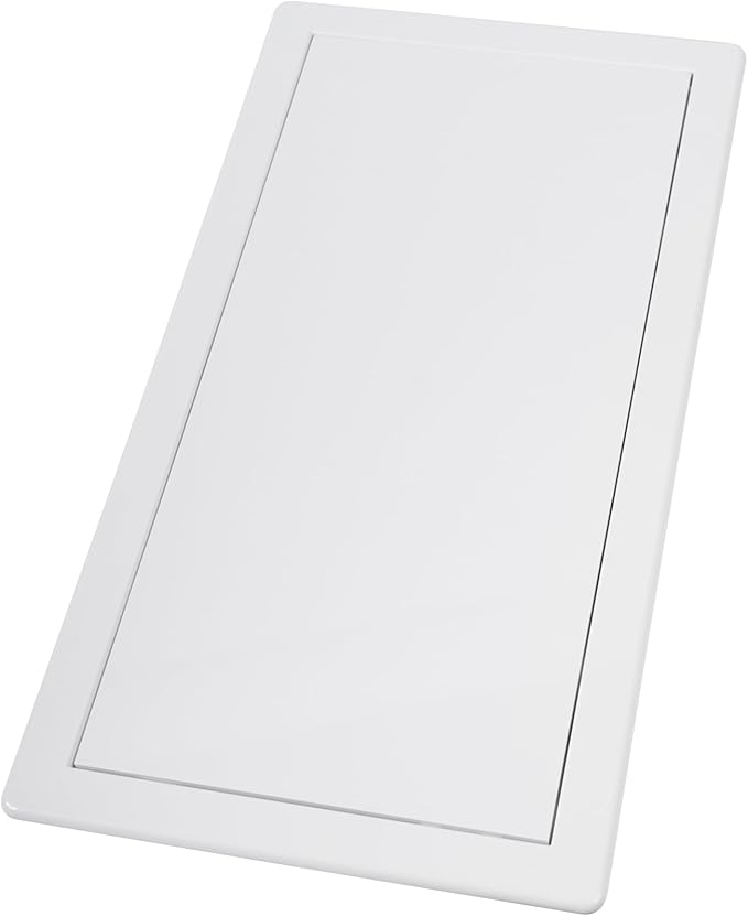 Vent Systems White ABS Plastic Access Panel 8 x 16 Inch (Opening) - Access Door for Drywall, Wall, Ceiling - Electrical, Plumbing Service Wall Hole Cover - Inspection Door - 8.6 x 16.5 Inch (Outer)