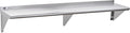 Profeeshaw NSF Stainless Steel Shelf 12” x 72”, 345 lb Commercial Shelves Wall Mounted Metal Shelving with Backsplash and 2 Brackets for Restaurant, Bar, Utility Room, Kitchen and Garage