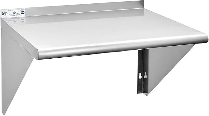 HALLY SINKS & TABLES H Stainless Steel Shelf 18 x 24 Inches, 300 lb, Commercial Wall Mount Floating Shelving for Restaurant, Kitchen, Home and Hotel