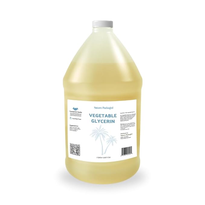 Vegetable Glycerin Oil - 100% Pure Plant Based Glycerol for DIY Skincare, Hair Care, Soap Making & Cosmetics - Vegan Moisturizing Humectant for Lotions & Creams - USP Grade 1 Gallon