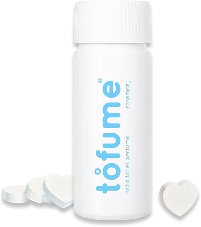 Effervescent Bathroom Air Freshener - Fresh Rosemary - Toilet Deodorizer, Bathroom Odor Eliminator, Toilet Freshener, Flushable Air Freshener Toilet Tablets, 1 Pack (30 Tablets)