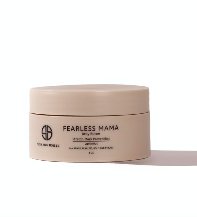 Fearless Mama Belly Butter – Luminous Scent Stretch Mark Cream for Pregnancy – Natural Moisturizer for Stretch Mark and Scar Care – Deep Hydration for Growing Bellies