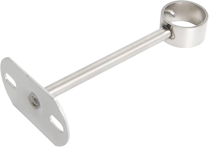 4Pcs ID32mm(1-1/4"), L200mm, Clothes Rail mounting Bracket, Shower Curtain Closet tie Rod Support Frame, Curtain Rod Flange Socket, Suitable for Ceiling or Wall mounting