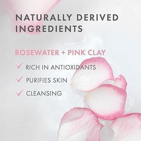 Freshwater Farm Australia Castile Natural Bar Soap | Rosewater + Pink Clay | Australian Made + Family Owned | Triple-Milled with Australian Pink Clay | Recyclable Paper Wrap | 200g x 8pk