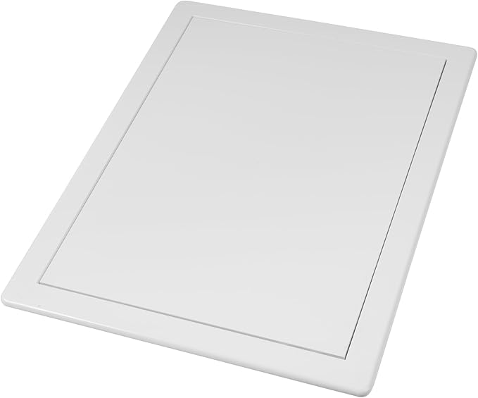 Vent Systems White ABS Plastic Access Panel 10 x 13 Inch (Opening) - Pack of 2 Access Door for Drywall, Wall, Ceiling - Electrical, Plumbing Service nspection Door - 11 x 13.7 Inch (Outer)