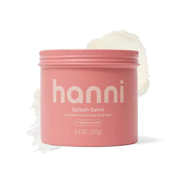 HANNI Splash Salve Body Mask, In-Shower Moisturizer with Coconut, Jojoba, Shea Butter & Glycerin, Deep Conditioning for All Skin Types, FRAGRANCE-FREE, 250 mL / 8.8 oz