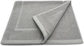 Lincoln & Palm 1-Piece Turkish Cotton Bath Mat - Soft, Plush, and Absorbent - 1000 GSM Thick Luxury Spa and Hotel Style - No Rubber Backing - Silver-Infused SILVERbac (1 Piece Bath Mat, Silver)