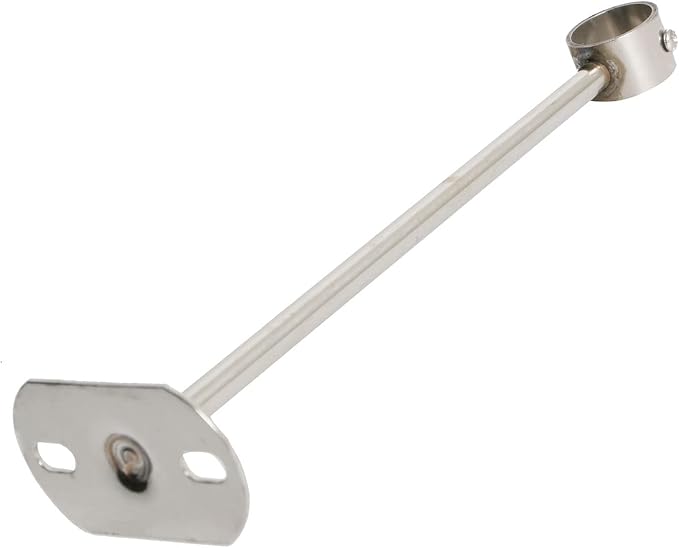 4Pcs ID25 mm (1"), L350mm, Clothes Rail mounting Bracket, Shower Curtain Closet tie Rod Support Frame, Curtain Rod Flange Socket, Suitable for Ceiling or Wall mounting