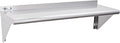 Profeeshaw NSF Stainless Steel Shelf 12” x 48”, 280 lb Commercial Shelves Wall Mounted Metal Shelving with Backsplash and 2 Brackets for Restaurant, Bar, Utility Room, Kitchen and Garage