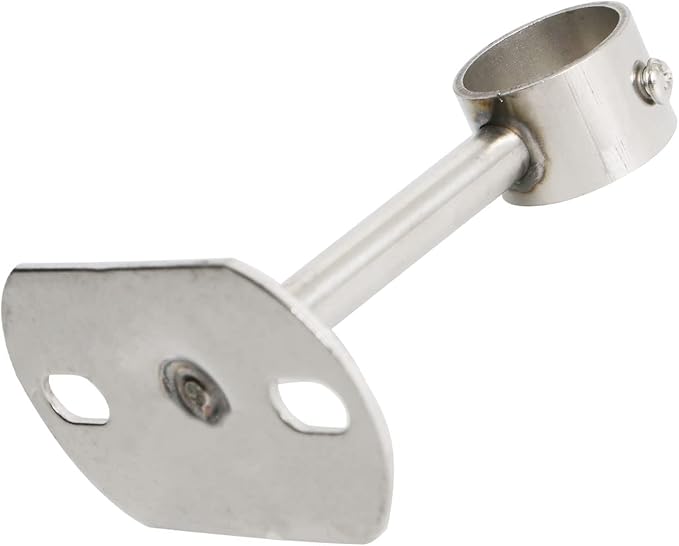 4Pcs ID25mm (1"), L100mm, Clothes Rail mounting Bracket, Shower Curtain Closet tie Rod Support Frame, Curtain Rod Flange Socket, Suitable for Ceiling or Wall mounting