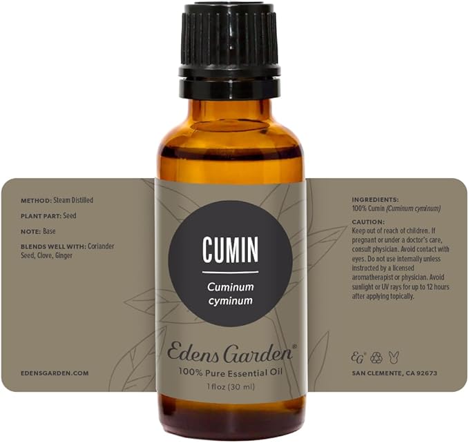 Edens Garden Cumin Essential Oil- 100% Pure Premium Grade, Undiluted, Natural, Therapeutic, Aromatherapy, The Best for Diffuser, Candle, Laundry, Humidifiers 30 ml (1 fl oz)