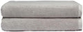 Cozy Earth Ribbed Bath Sheet Set - 60% Cotton 40% Viscose from Bamboo Bath Sheets - Soft & Absorbent Textured Ribbed Pattern - 2 Pack Light Grey