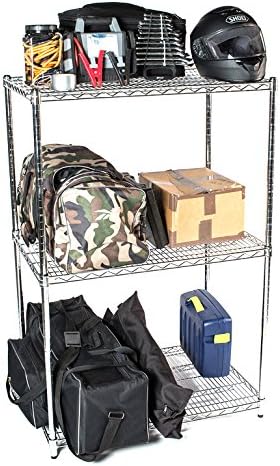 Omega 12" Deep x 48" Wide x 86" High 3 Tier Chrome Starter Shelving Unit