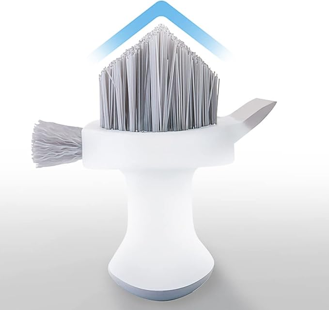 Grout and Corner Scrubber Brush with Scraper Tool 4-in-1, Stiff Bristles Crevice Floor Cleaner for Cleaning Bathroom Kitchen Wall Gap Cleaning Brush