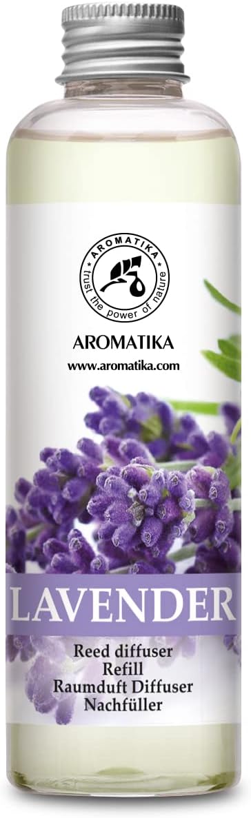 Lavender Reed Diffuser Refill 6.8 Fl Oz - Lavanda Refill - Room Fragrance Diffuser w/Natural Essential Lavender Oil - Reed Diffuser Oil Refill for Spa - Aromatherapy - Home - Bath - Restaurant