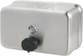 Commercial Soap Dispenser Wall Mount – Antirust Stainless Steel Soap Dispenser Liquid 38.8oz Large Capacity (Horizontal), Anti-Leak SUS304 Brushed Metal for Bathroom & High-Traffic Areas