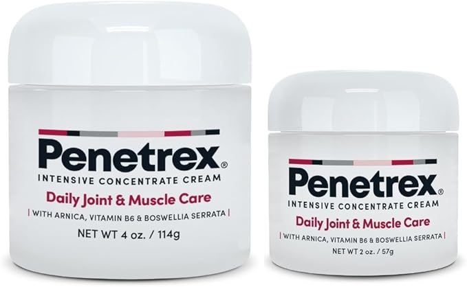 Penetrex Joint & Muscle Therapy Duo - Soothing Relief for Back, Neck, Hands, Feet & Nerves - Rub with Arnica, Vitamin B6 MSM & Boswellia - 2oz, 4oz