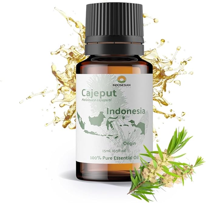 Cajeput Essential Oil (15ml) - Direct from Central Java, Indonesia - Essential Oils for Diffusers Aromatherapy; Essential Oils for Body; Massage Oils | 100% Pure Therapeutic Grade