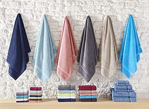 SALBAKOS 100% Turkish Cotton 6-Piece Towel Set | Heirloom Quality Hotel & Spa Collection | Soft, Super Absorbent 2 Washcloth, 2 Hand, 2 Bath Towel Sets | Made in Turkey (Chocolate, 6 Piece Towel Set)