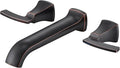 Wall Mount Bathtub Faucet Roman Tub Filler High Flow Long Spout Reach Oil-Rubbed Bronze Tub Faucets with 2 Handles