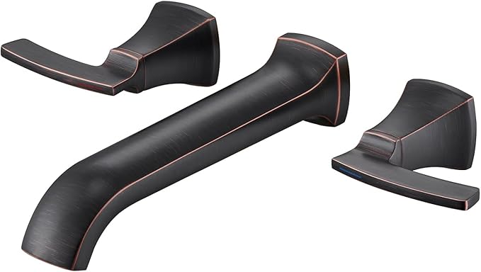 Wall Mount Bathtub Faucet Roman Tub Filler High Flow Long Spout Reach Oil-Rubbed Bronze Tub Faucets with 2 Handles
