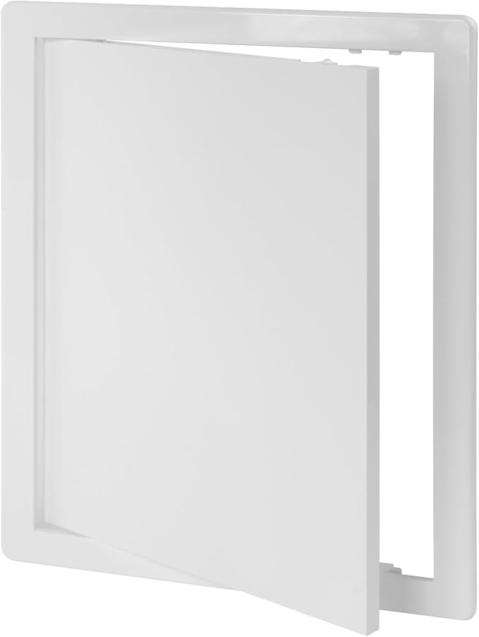 Vent Systems White ABS Plastic Access Panel 10 x 13 Inch (Opening) - Pack of 2 Access Door for Drywall, Wall, Ceiling - Electrical, Plumbing Service nspection Door - 11 x 13.7 Inch (Outer)