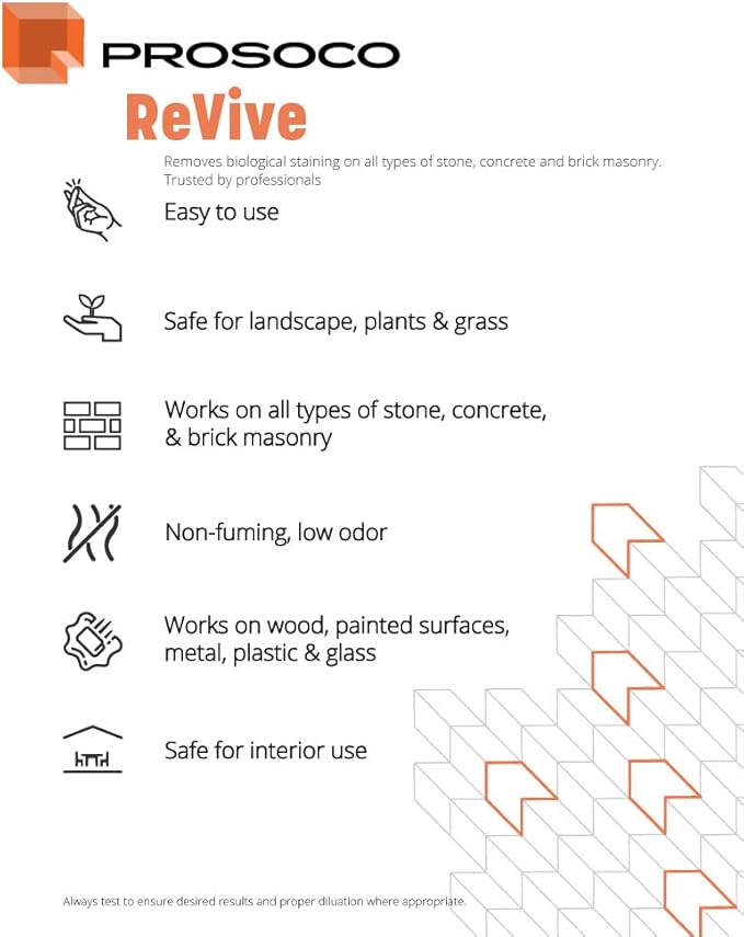 Prosoco ReVive - Headstone, Gravestone and Monument Cleaner - Trusted by Professionals - (1-Gallon)