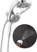 Delta 5-Setting HydroRain 2-in-1 Dual Shower Head with ProClean Spray, Chrome High Pressure Shower Head with Handheld Spray, 1.75 GPM Flow Rate, Chrome 75419