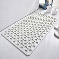 Casa and Beyond Shower Mat,Non Slip Bath Mat and Shower Mat with Suction Cups and Drain Holes,Bathroom Mat Easy to Clean Soft Machine Washable,Bathtub Mat Easy Dry&Cut (White,21" x 21"(Rectangular))