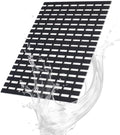Bath Mat Non Slip Shower Mat Bathtub with Drain Holes and Heavy Duty Rubber No Suction Cups Sturdy Shower Stall Tub Mat for Bathroom, Shower Floor, Pool, SPA, (Black, 2FT X 23FT)